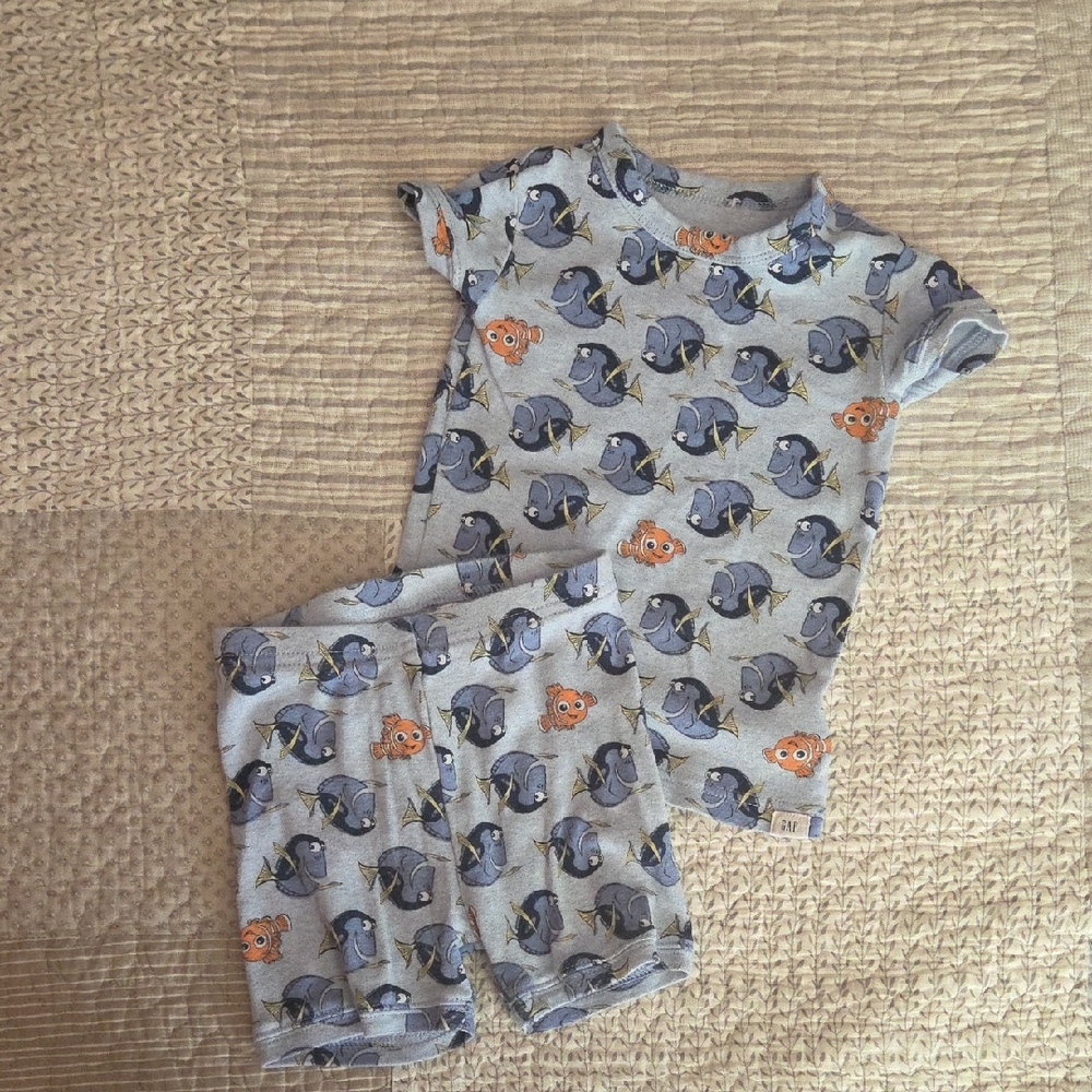 GAP Blue Fish Print Pajama Set